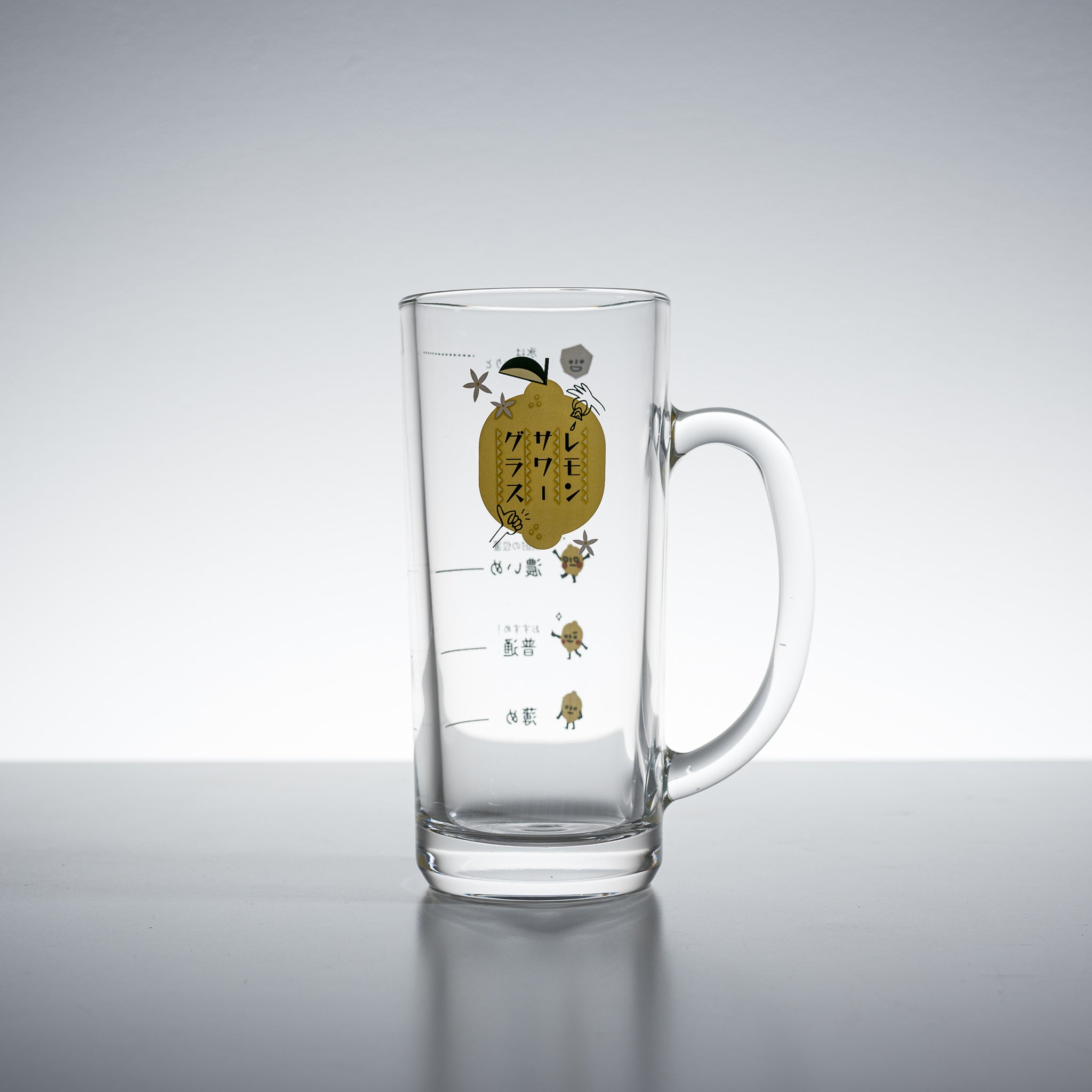 Lemon Sour Cocktail Tumbler Glass - 435ml (14.7oz) Japanese Style Barware for Whiskey, Highball & Iced Drinks - Perfect for Home Bars, Parties & Gift Giving