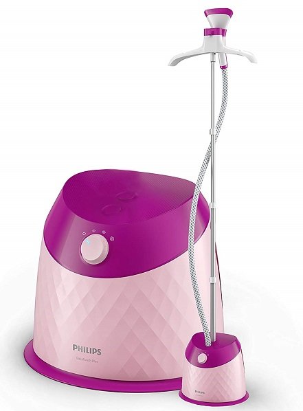 Philips EasyTouch Plus GC514/40 1600W Garment Steamer for Clothes & Fabrics - Pink (220V) | Perfect for Travel, Home Use & Professional Wardrobe Care