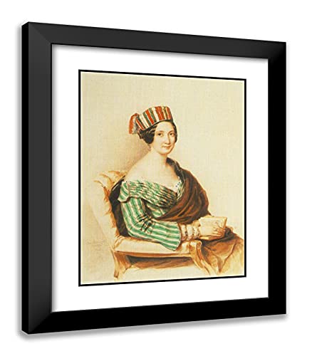Black Modern Wood Frame with Double Matting