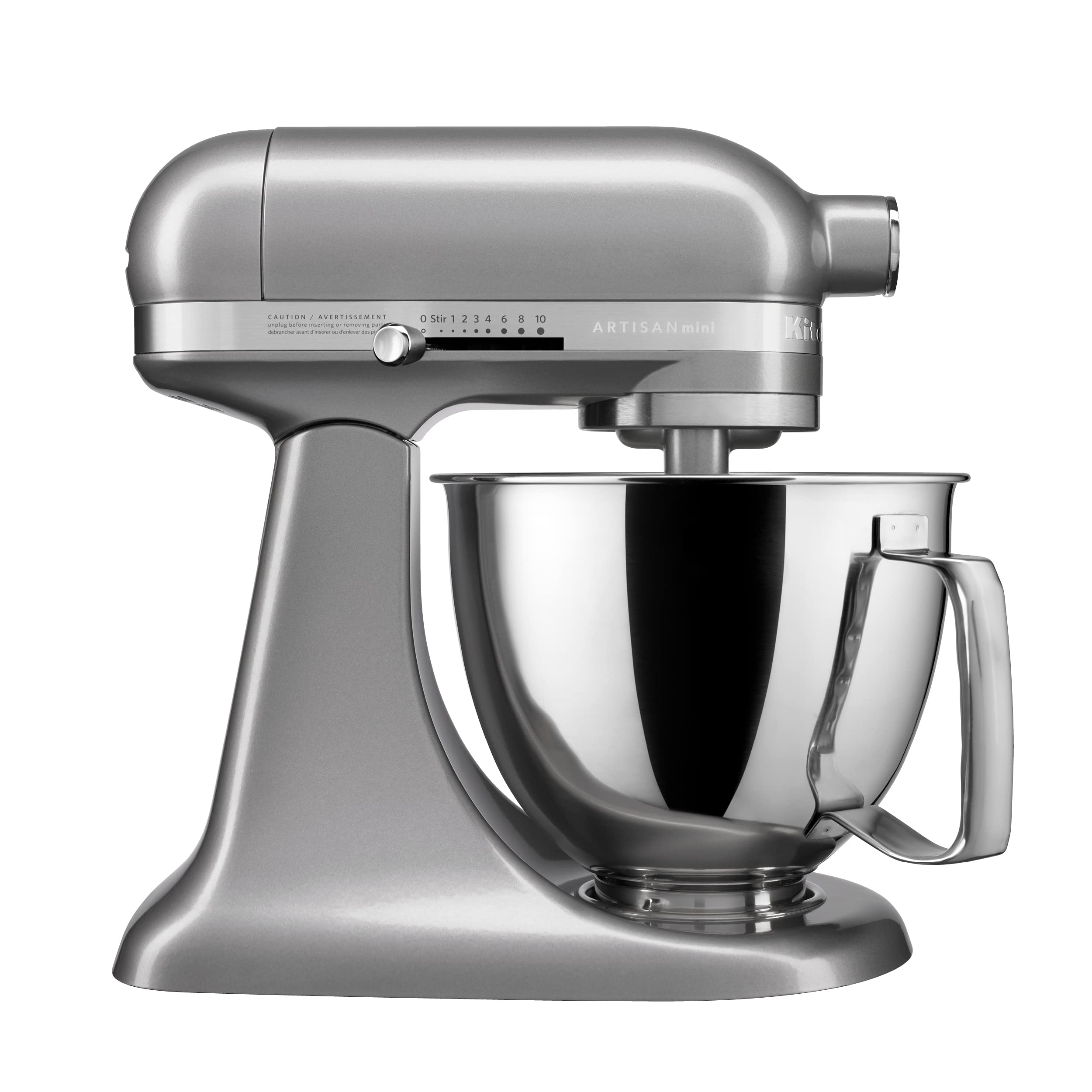 KitchenAid Artisan Mini 3.5 Quart Tilt-Head Stand Mixer - KSM3316X - Contour Silver | Compact Baking Appliance for Small Kitchens, Perfect for Cookies, Cakes & Dough | Home Baker Essential