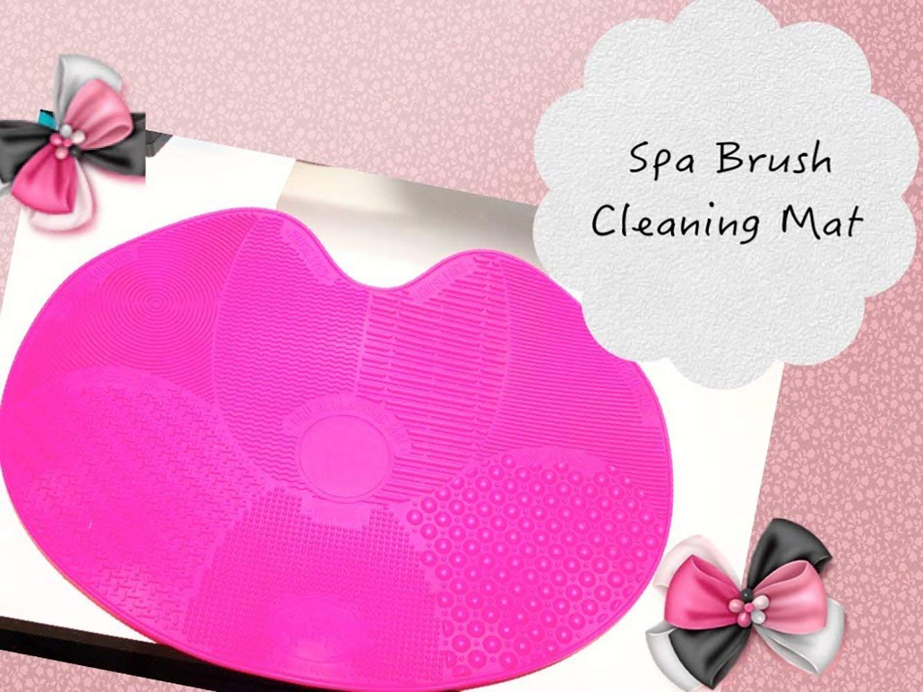 GYANSHOPPE Silicone Makeup Brush Cleaning Mat - Portable Washing Tool with Suction Cup for Spa & Express Cleaning | Perfect for Makeup Artists & Beauty Enthusiasts at Home or Salon
