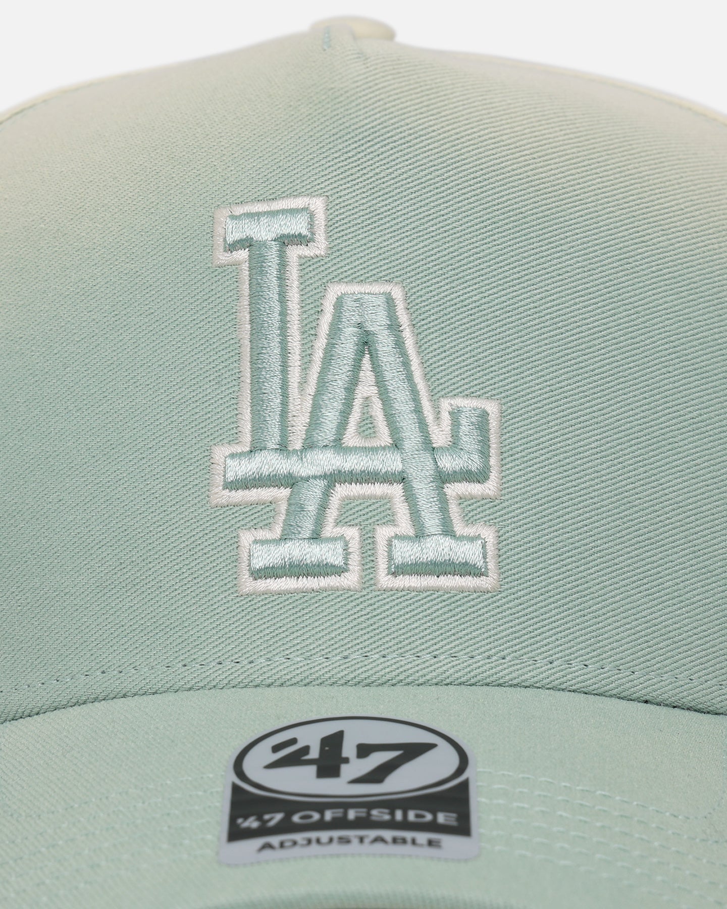 47 Brand Los Angeles Dodgers 'Sunbleach' 47 Offside Snapback Hat - Adjustable Eucalyptus Green Baseball Cap for Men & Women - Perfect for Sports Games, Streetwear Fashion & Casual Outfits