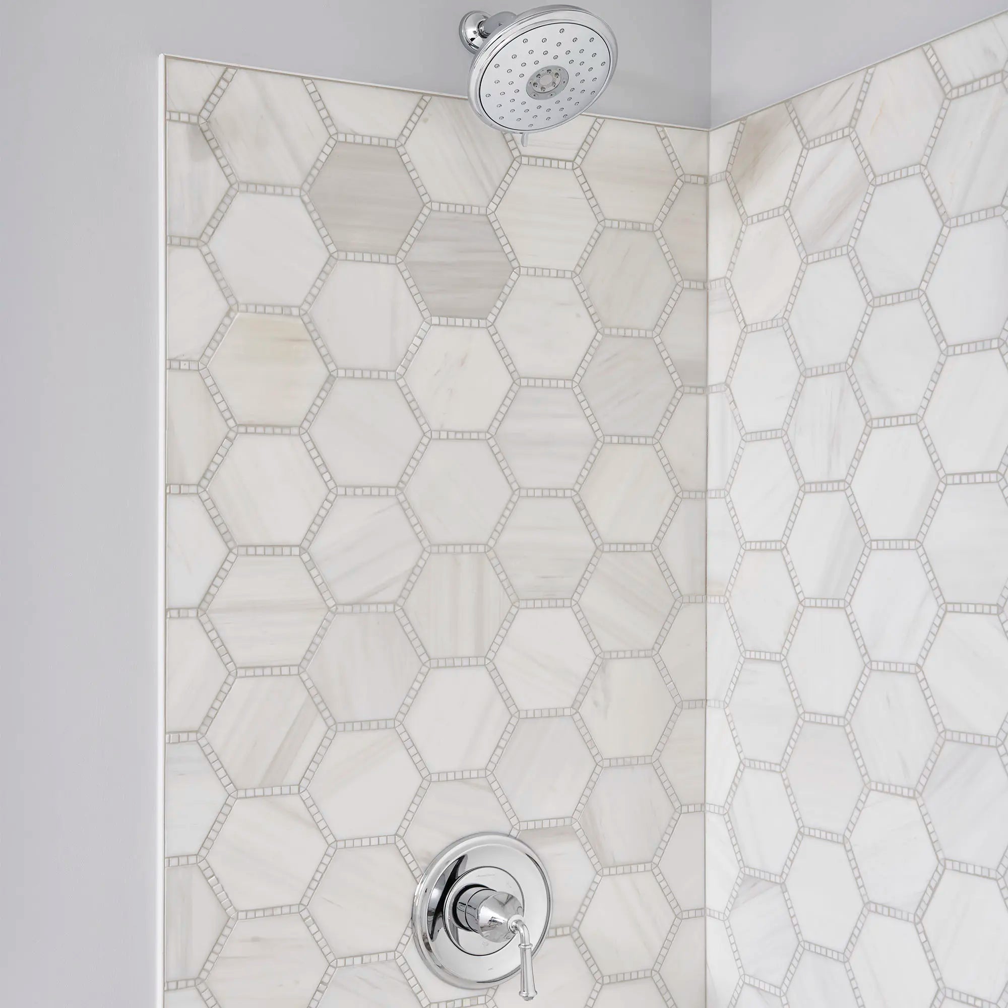 Delancey® 1.8 GPM Water Saving Shower Trim Kit - 4 Function Showerhead with Lever Handle for Bathroom & Spa Relaxation