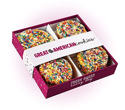 Fresh Baked Birthday Cake Cookies - 12 Pack | Handmade Daily, Never Frozen | Perfect for Birthdays, Graduations, Parties & Special Events | Great American Cookies | Ideal for Gifts, Celebrations & Office Treats
