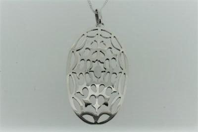 Intricate Shield Pendant Necklace - 90cm Sterling Silver Link Chain - Perfect for Gifts, Everyday Wear & Special Occasions