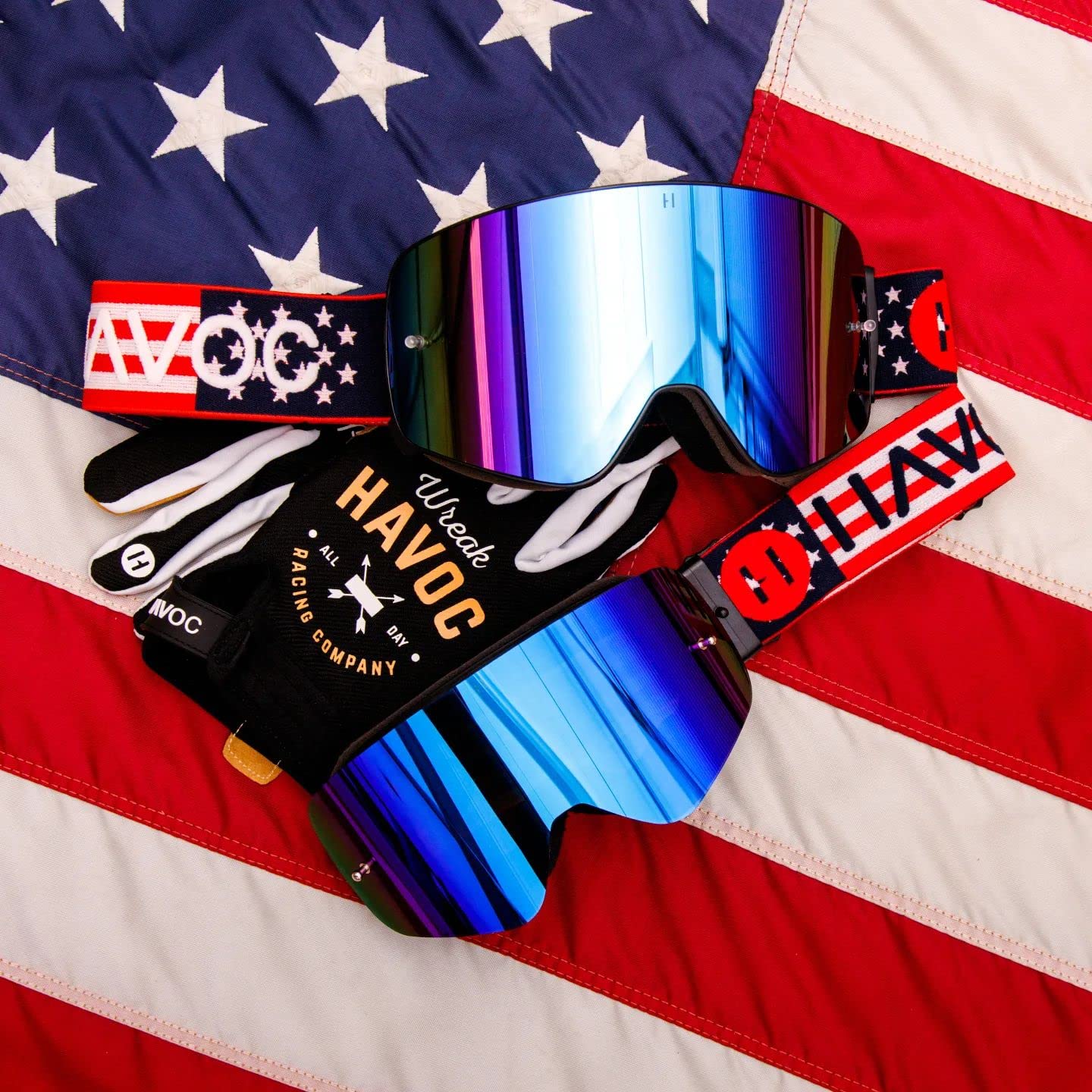 Havoc Racing Magnetic Frameless Goggles - UV Protection Anti-Fog Motocross Goggles for Dirt Biking, Snowboarding, ATV & UTV - Perfect for Off-Road Adventures and Extreme Sports