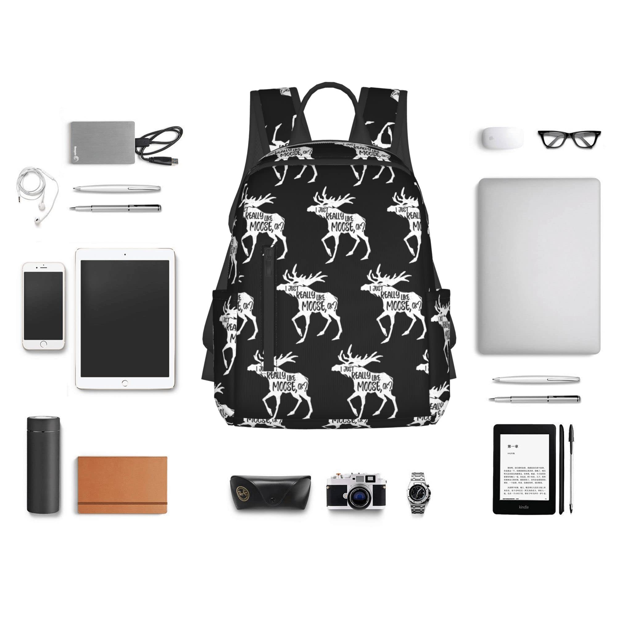 SWEET TANG Moose Large Capacity Backpack - Multipurpose Carry-On Bag for Business, Travel & Gym | Water-Resistant Laptop Backpack for Work, School, Hiking & Outdoor Activities