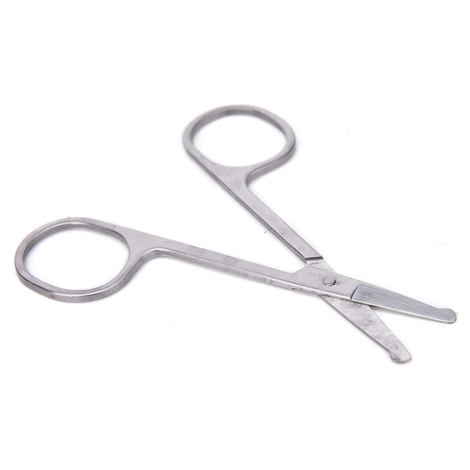 Stainless Steel Nose Hair Trimmer & Ear Hair Remover - Precision Grooming Scissors for Men's Facial Hair Care - Perfect for Travel, Home & Salon Use