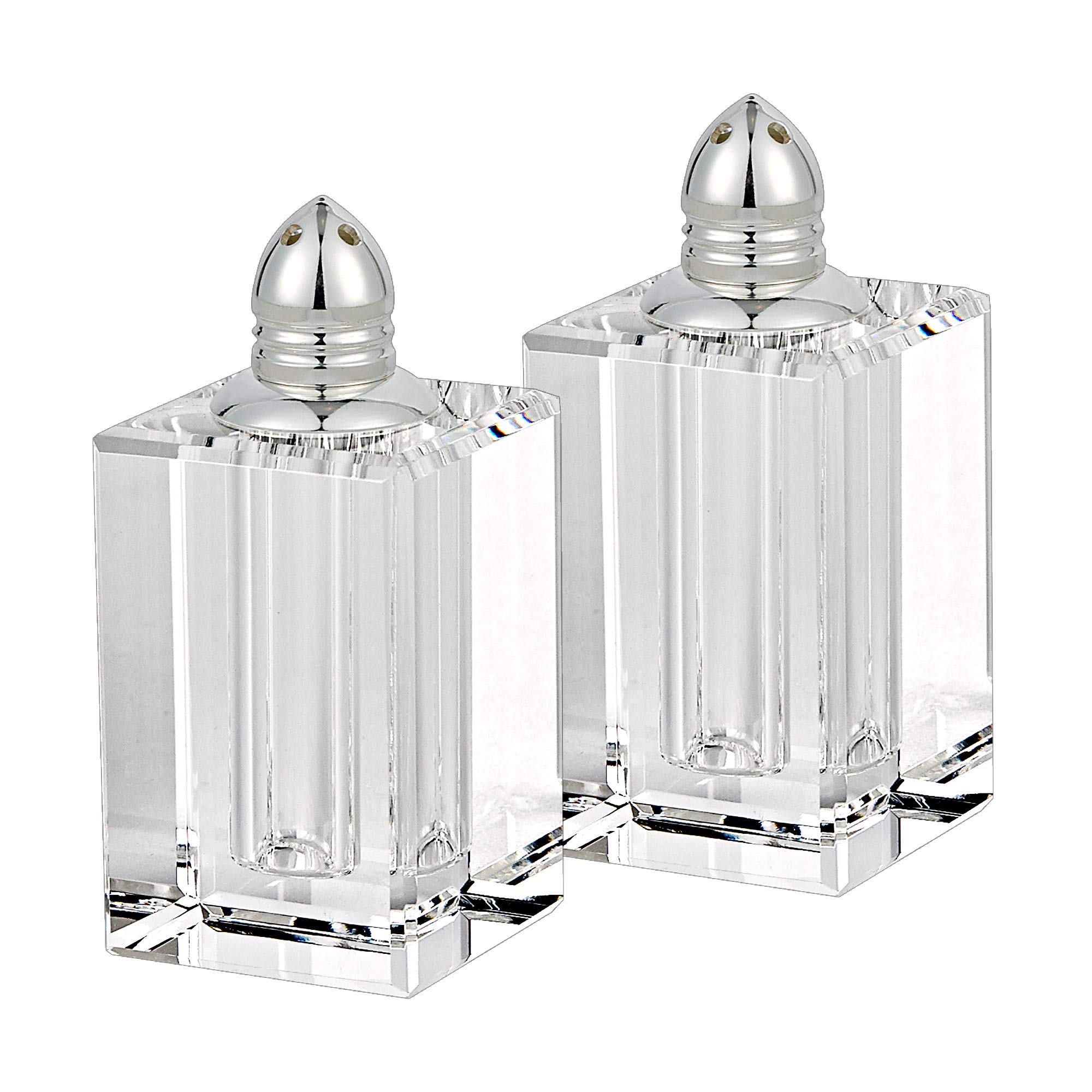 Premium Badash Crystal Salt and Pepper Shakers Set - 3.5