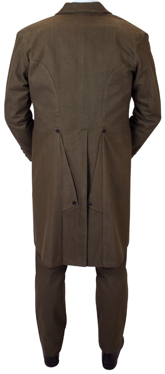 Historical Emporium Men's 100% Brushed Cotton Victorian Frock Coat - Elegant Formal Wear for Weddings, Reenactments & Steampunk Costumes