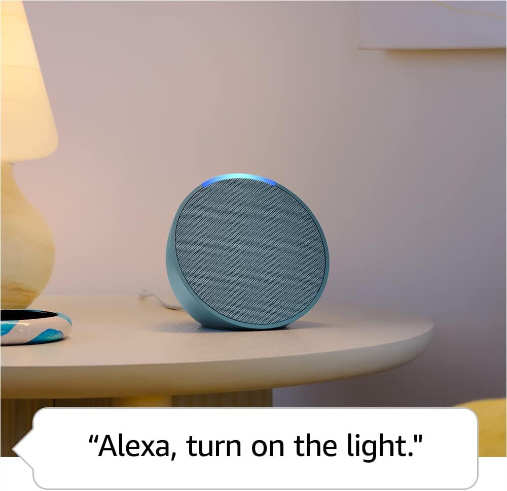 Echo Pop Smart Speaker with Alexa - Compact Size, Full Sound for Home, Office & Outdoor Use