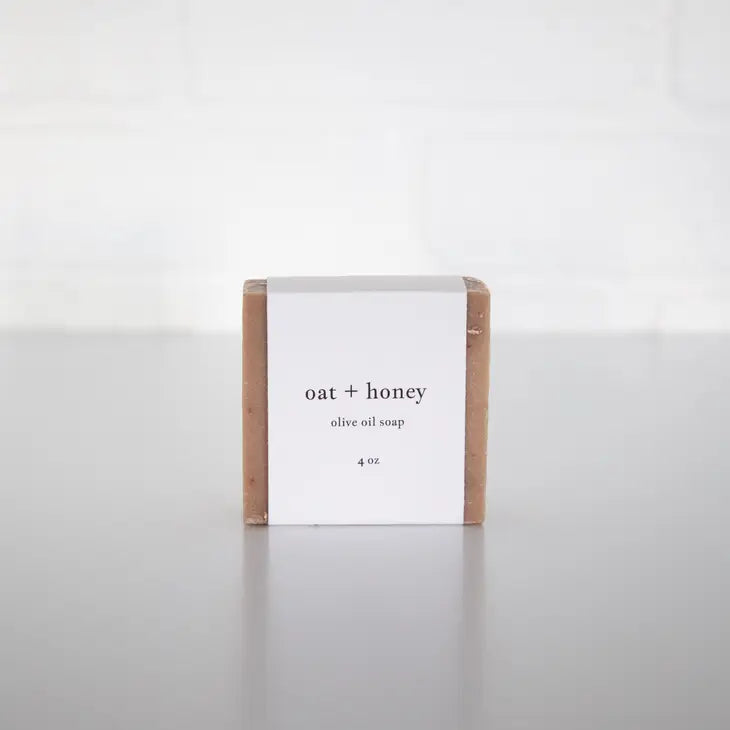 Oat & Honey Olive Oil Soap - Natural Moisturizing Bar for Dry & Sensitive Skin - Perfect for Daily Face & Body Cleansing