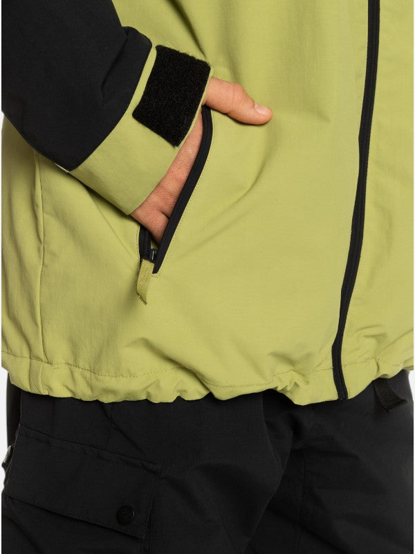 Quiksilver Snow Live Wire Olive Green Snow Jacket - Waterproof & Insulated Winter Coat for Skiing, Snowboarding & Outdoor Adventures