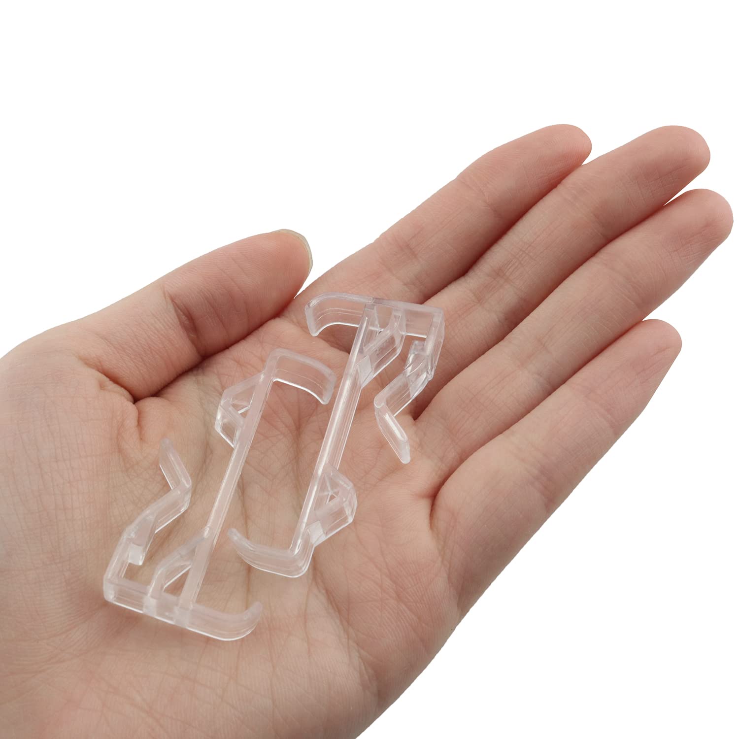 10PCS Clear Plastic Blinds Clips - Valance Clips for High Profile Blinds, 2