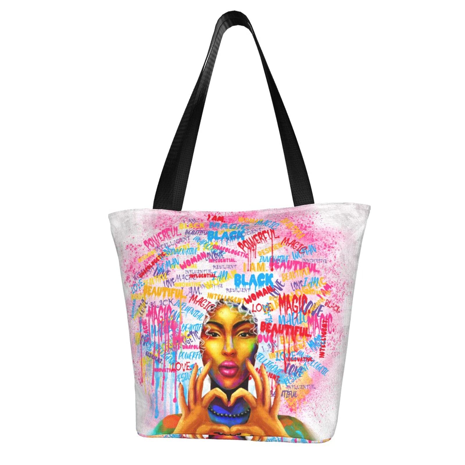 Stylish African American Women's Tote Bag - Durable Shoulder Handbag for Women & Girls - Perfect for Work, School & Shopping - Great Gift Idea for Daily Use