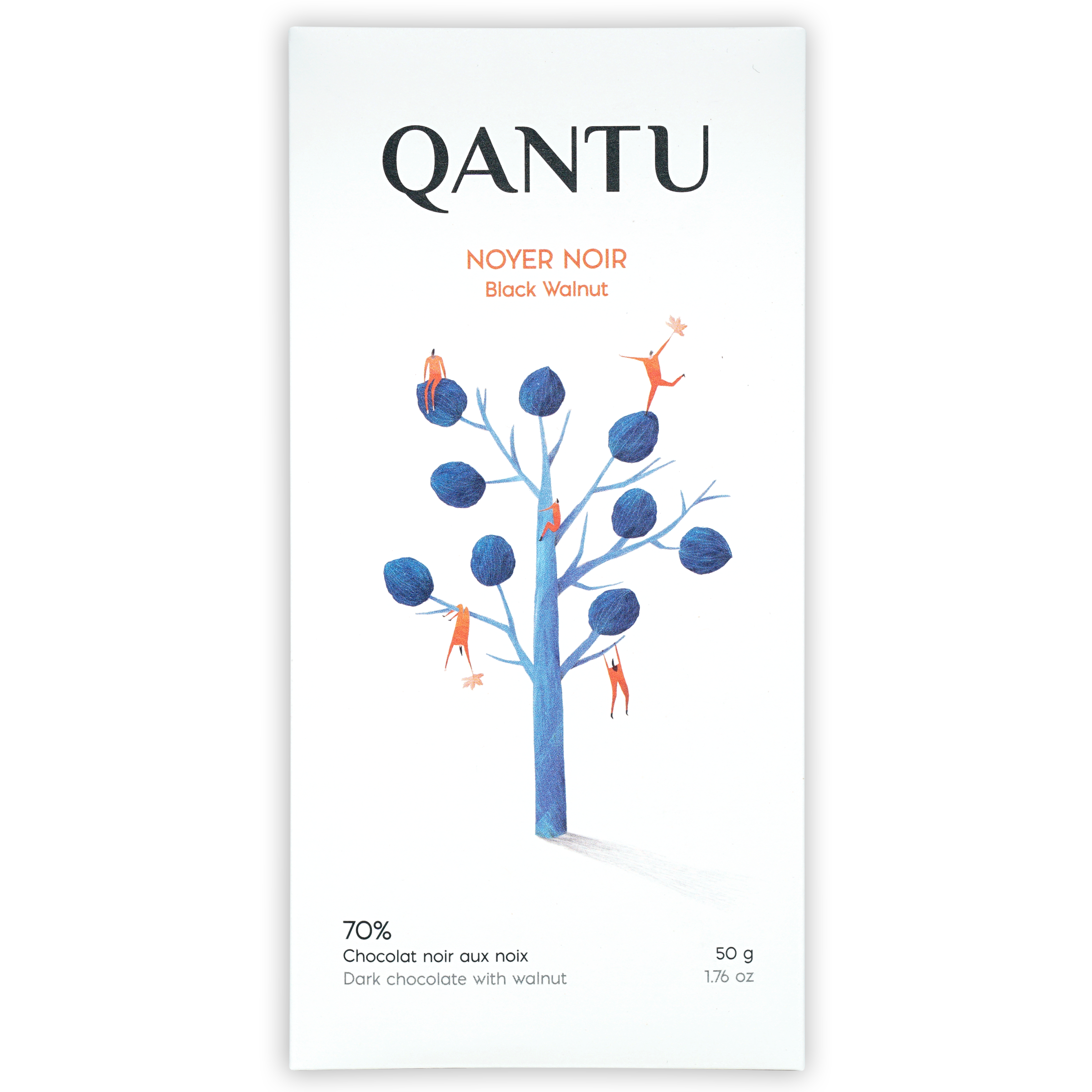Qantu Black Walnut 70% Dark Chocolate Bar - Limited Edition Gourmet Chocolate for Baking, Gifts & Desserts