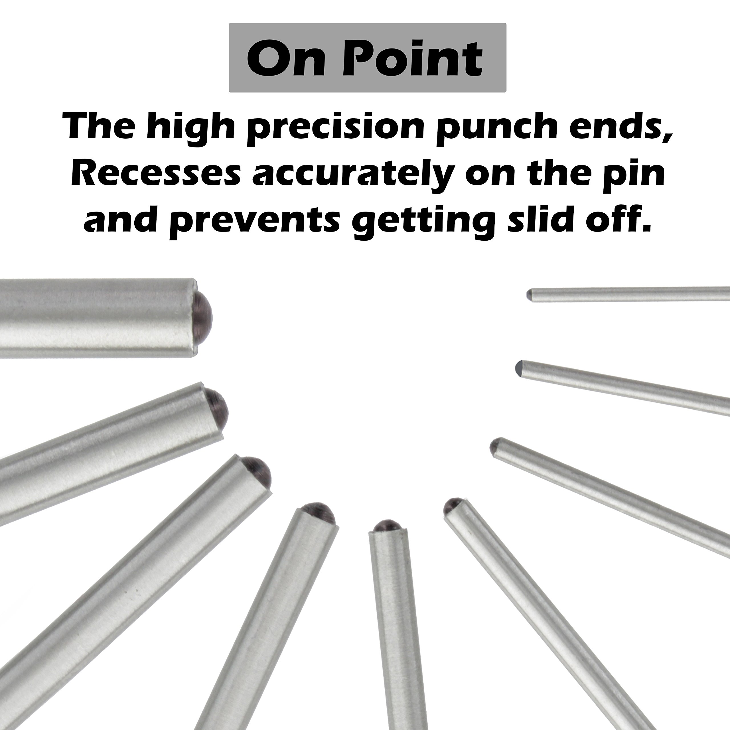 RAM-PRO 9-Piece Steel Roll Pin Punch Set with Storage Pouch - Professional Removal Tool Kit for Jewelry, Watches & Spring Pins | Ideal for Watch Repair, Gunsmithing & DIY Projects