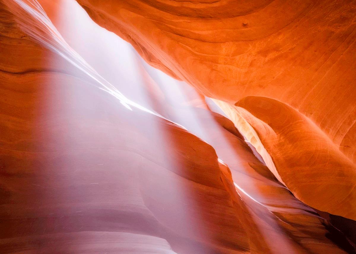 Stunning Antelope Canyon Light Shafts Photography - Natural Sunbeams in Slot Canyon - Perfect for Wall Art, Travel Inspiration & Desert Landscape Decor