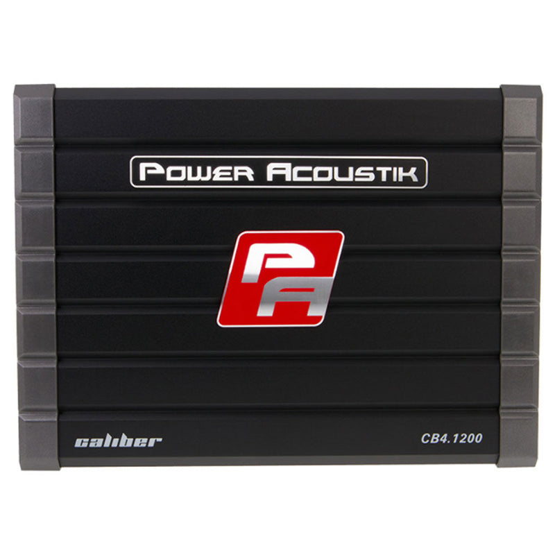 Power Acoustik CB4 1200W Peak (600W RMS) 4-Channel Car Amplifier - Class A/B, 2 Ohm Stable - Perfect for Car Audio Systems & Bass Boost