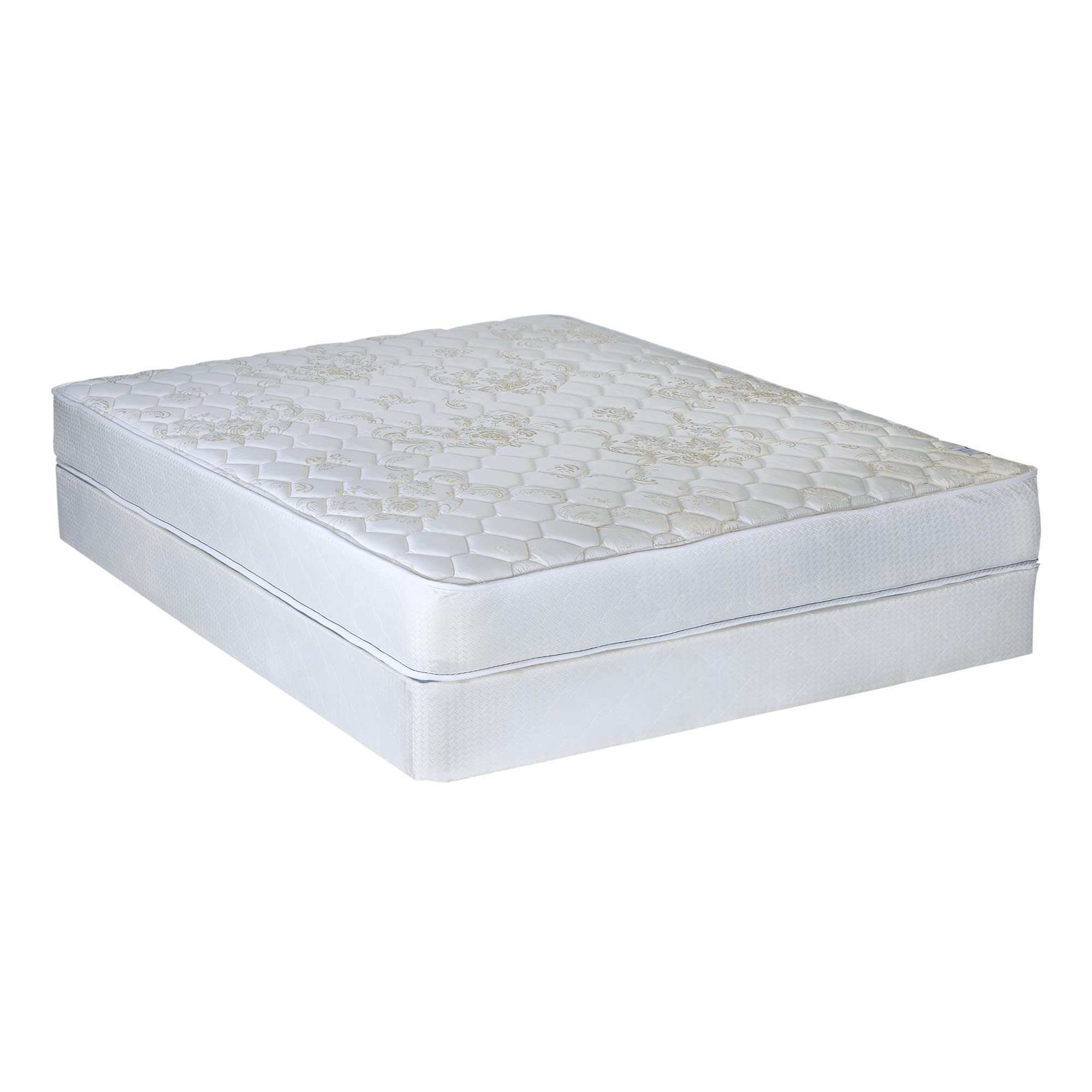 Mayton 9-Inch Gentle Firm Tight Top Innerspring Mattress & 4-Inch Split Wood Box Spring Foundation Set - King Size Bed for Comfortable Sleep & Support