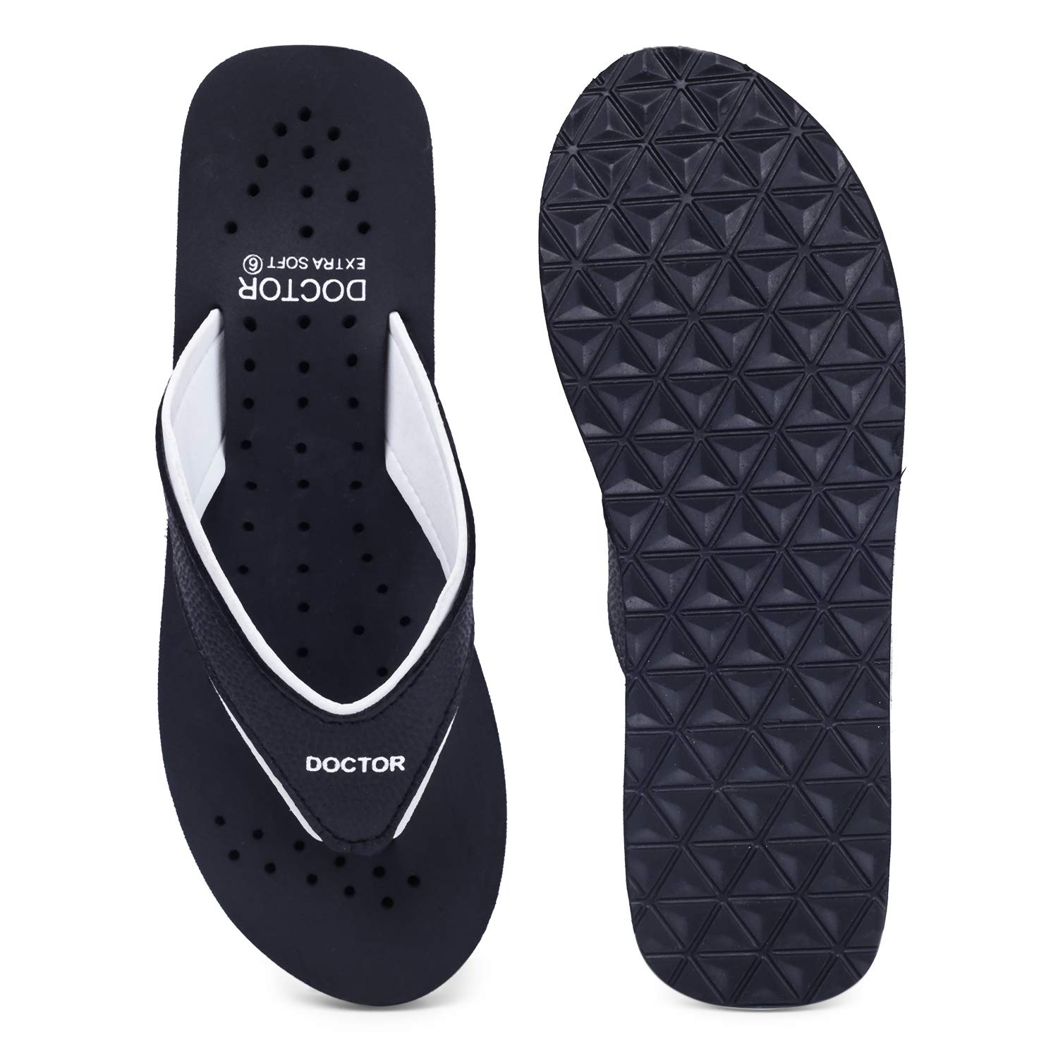 Diabetic & Orthopedic Flip Flops for Women - Super Comfortable Pregnancy Flat House Slippers for Girls - Ideal for Indoor Use, Relaxation & Foot Pain Relief (D-18)