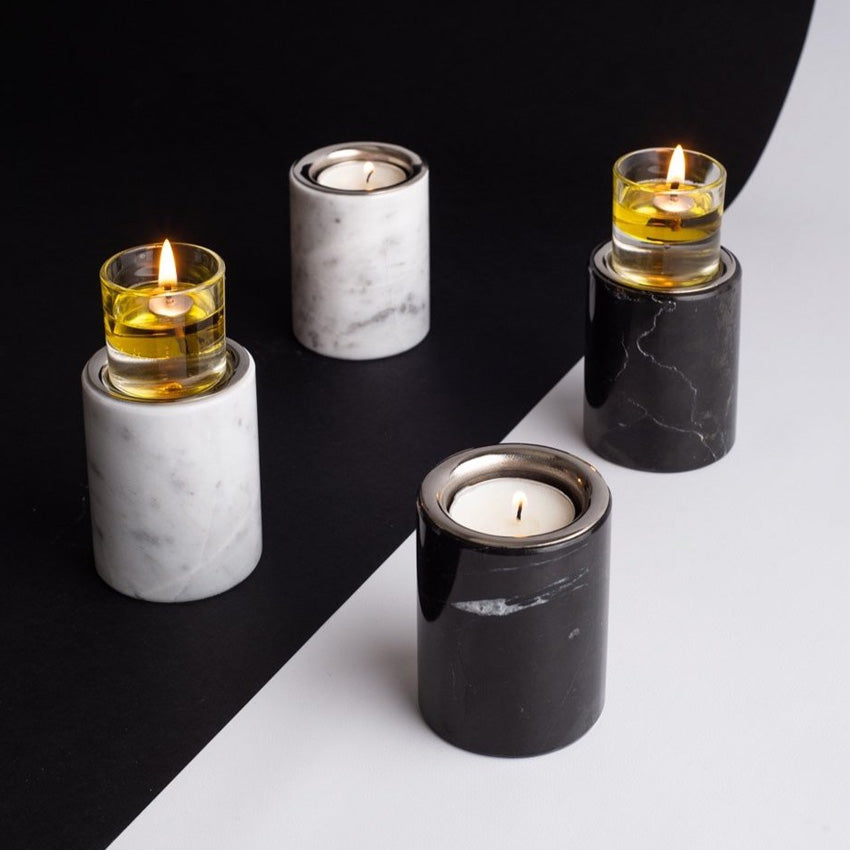 CDMX Design | Bruci Gova Candle Holders - Elegant Glass Candle Holders for Home Decor, Wedding Centerpieces & Romantic Ambiance