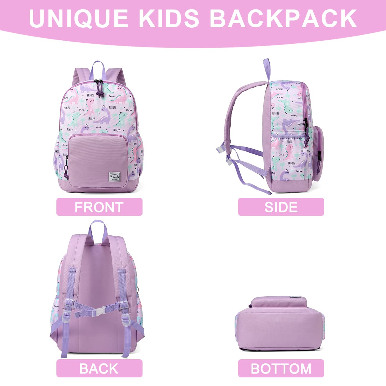 VASCHY Kids Backpack - Lightweight Water Resistant School Backpack for Boys & Girls with Adjustable Chest Strap | Perfect for Preschool, Kindergarten & Day Trips