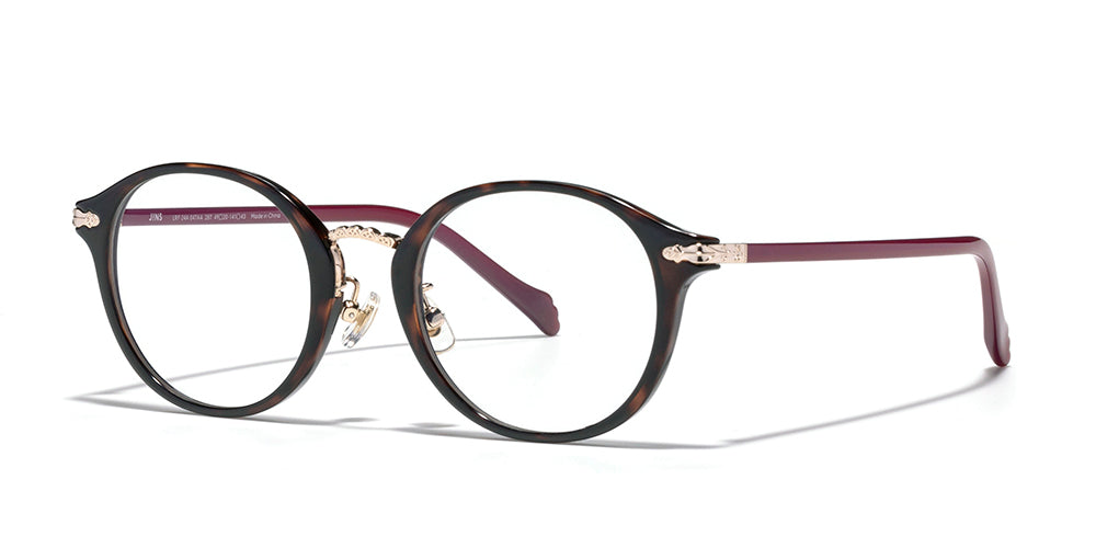 JINS x Disney Frozen Anna 047 Eyeglasses - Kids Blue Light Blocking Glasses for Screen Time & Reading (Inspired by Disney's Frozen) - Perfect for School, Gaming & Movie Nights