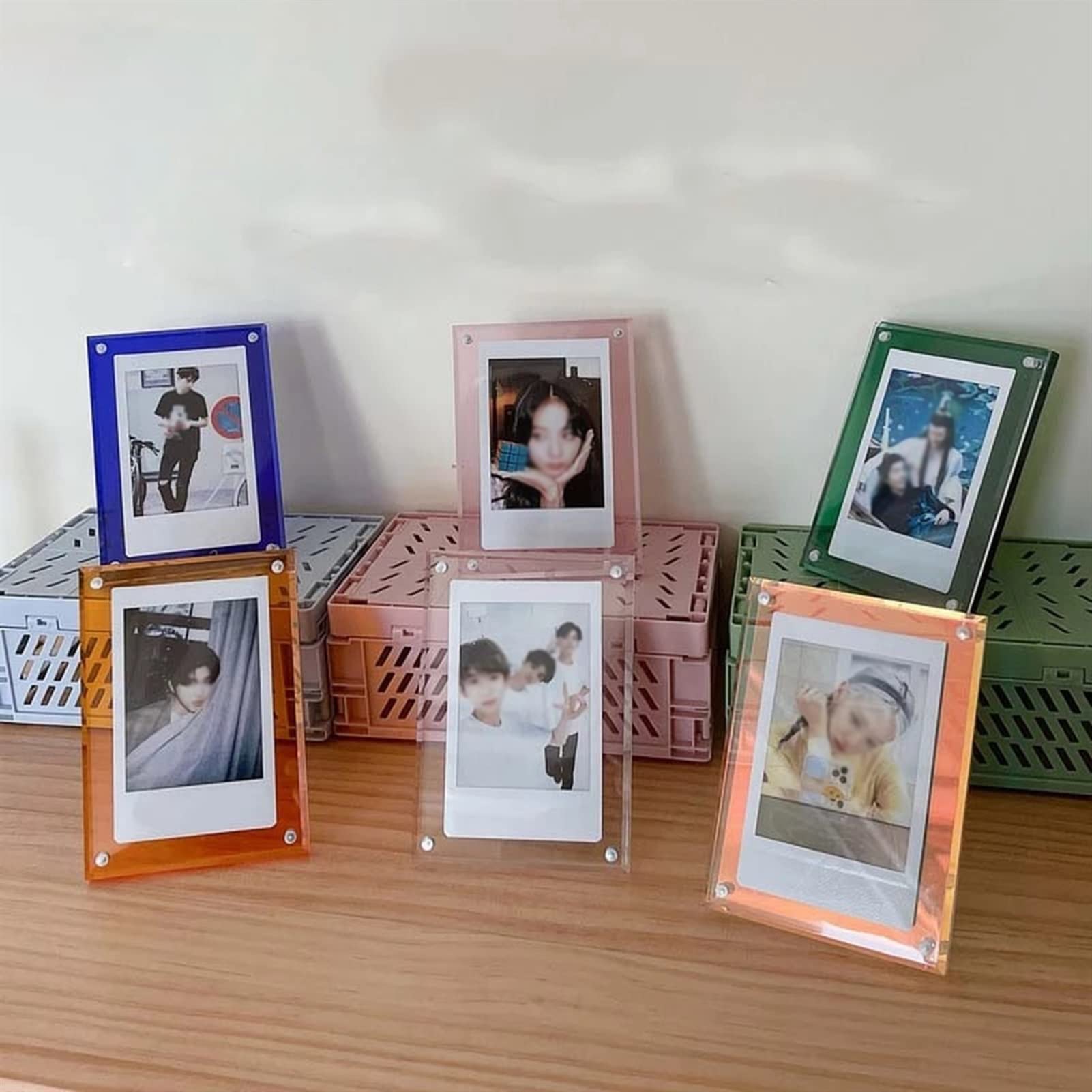 8mm Thick Acrylic Photo Frame - Transparent Frameless Magnetic e-Album Display with Gift Box - Perfect for Desktop Decor, Home Display & Gifting | Ideal for Weddings, Anniversaries & Office Decorations