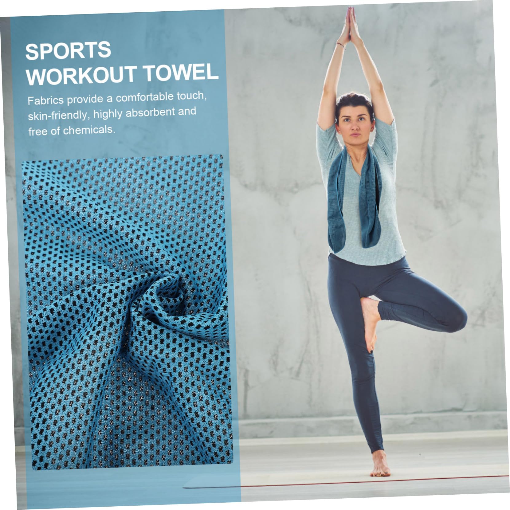 GOOHOCHY Breathable Quick-Dry Fitness Towel - Lightweight Yoga & Beach Towel for Gym, Running, Swimming - Perfect for Hot Yoga, Travel, and Outdoor Activities