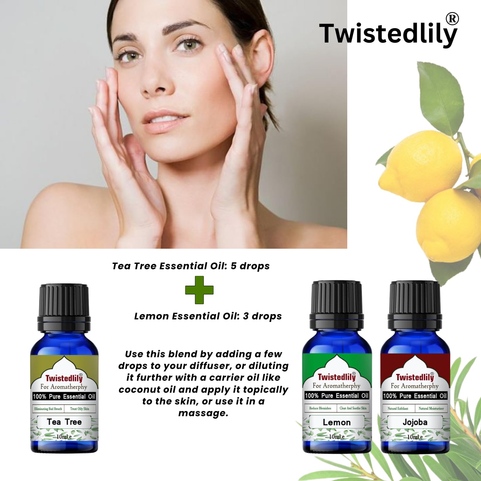 100% Pure Tea Tree Essential Oil 10ml - Natural Undiluted for Hair Care, Aromatherapy & Diffusers | Skin Soothing & Home Fragrance | Pack of 1