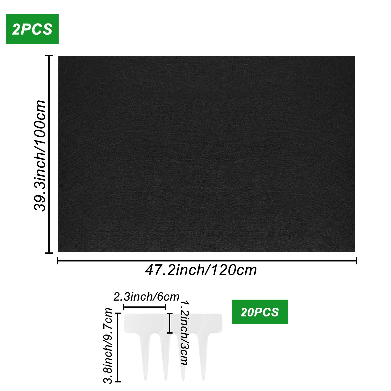 2 Pack Automatic Plant Watering Mat - 3mm Thick Self Watering Capillary Mat with 20 Plant Labels | Vacation Plant Watering System for Indoor Potted Plants, Greenhouse & Hydroponics | Perfect for Home Gardening, Plant Care & Holiday Travel