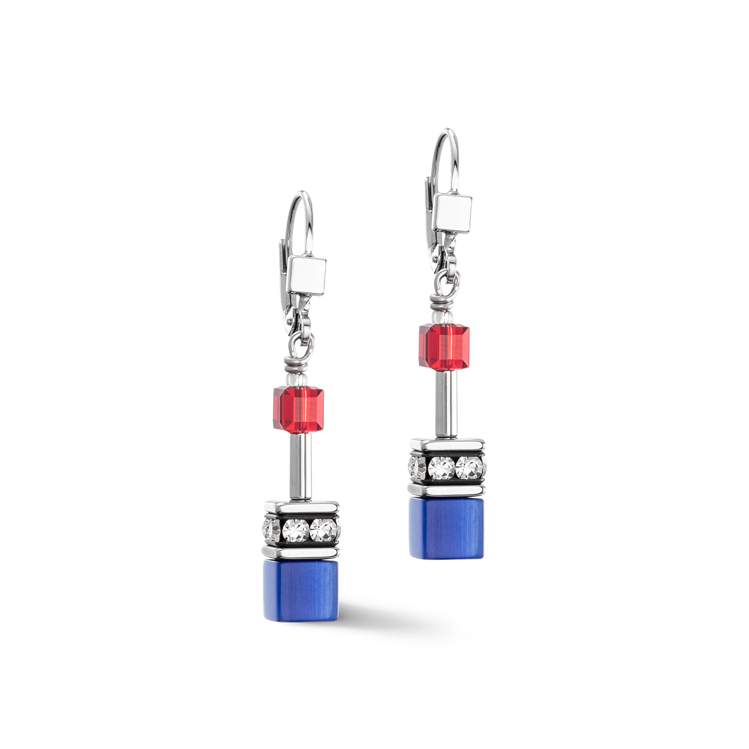 GeoCUBE® Iconic Silver Royal Earrings for Women – Elegant Jewelry Gift for Parties, Weddings & Special Occasions