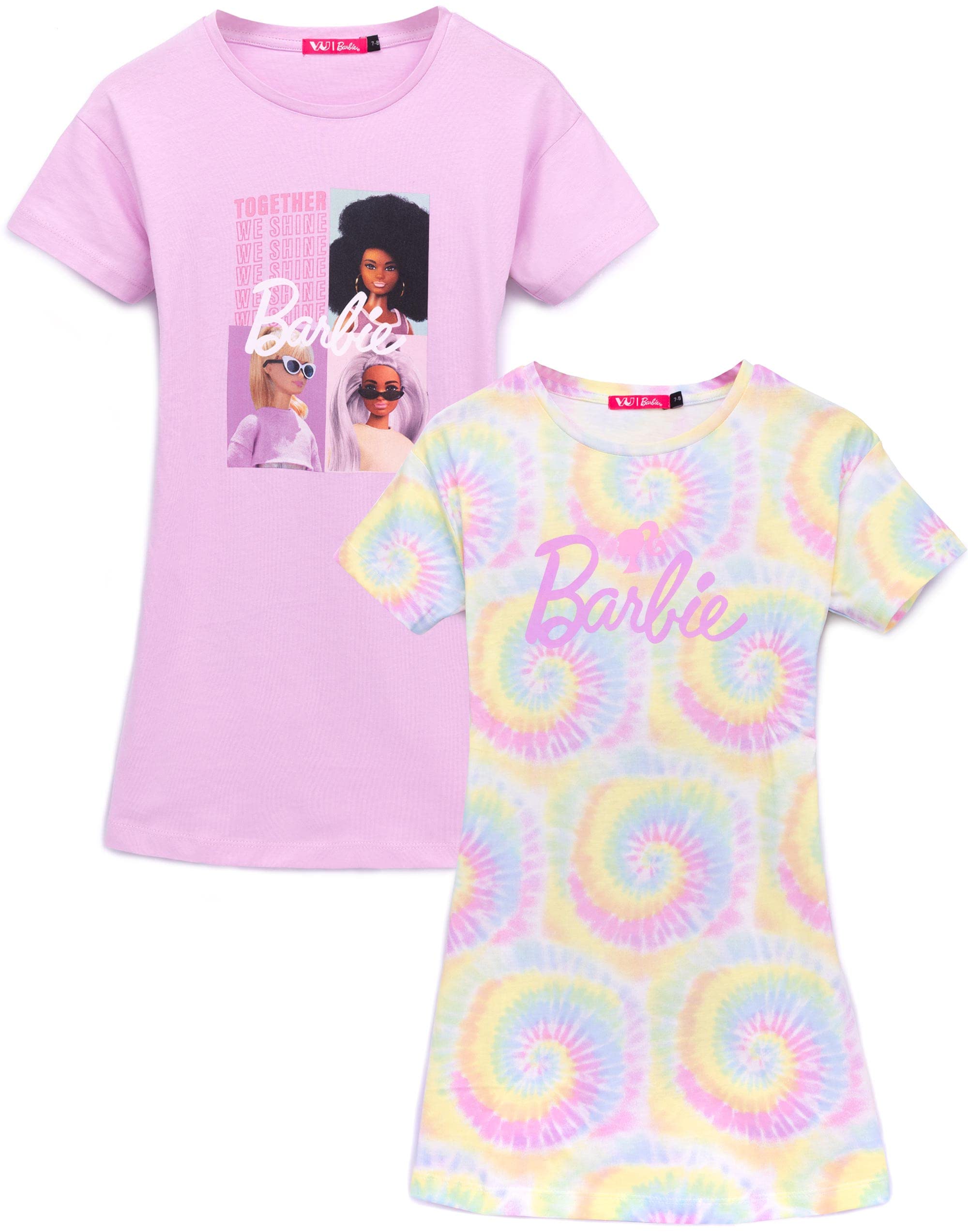 Barbie Dress for Girls 2-Pack - Purple Tie Dye Summer Outfits with Open Back - Age 9-10 Years | Perfect for Birthday Parties, Playdates & Summer Vacations