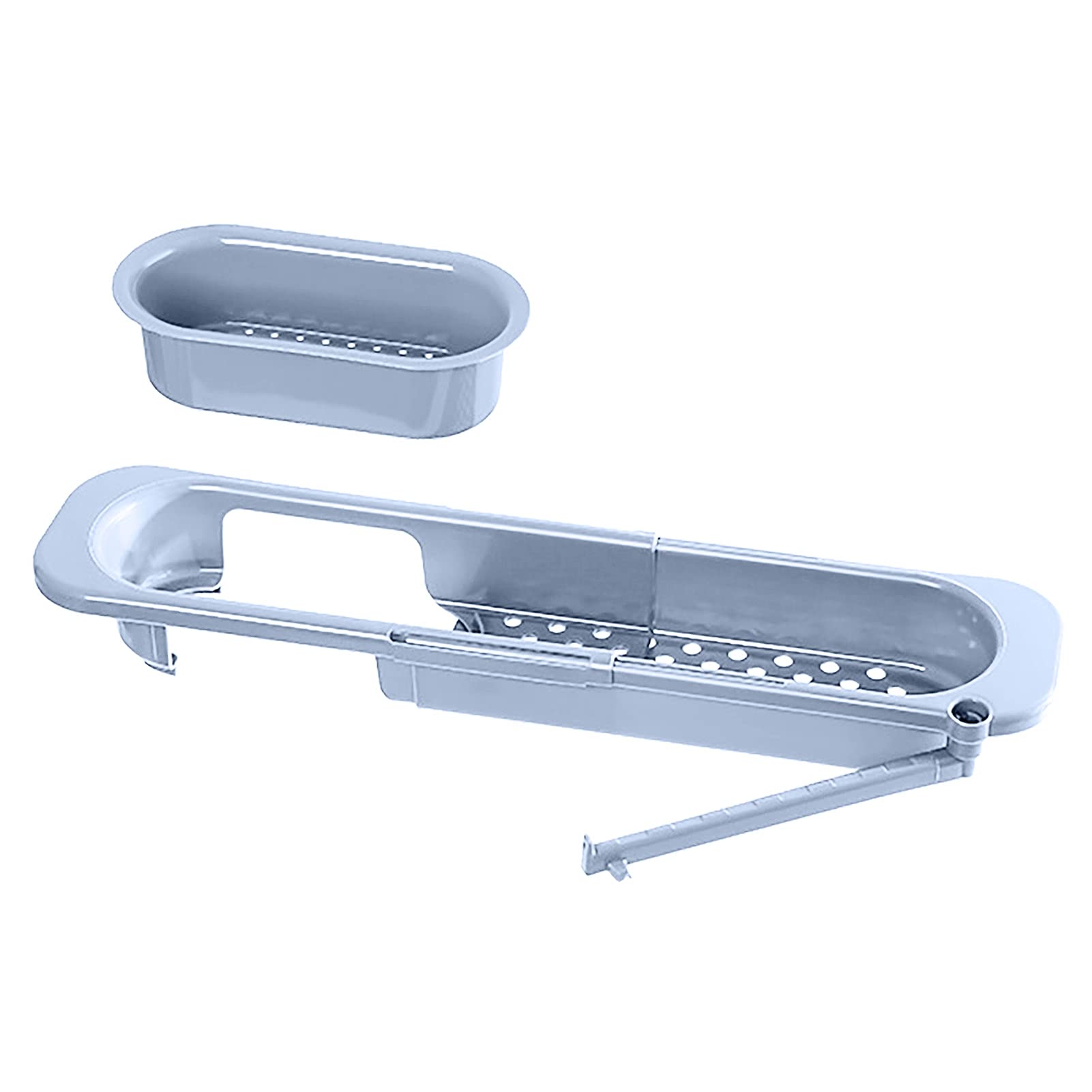 ZTGD Expandable Sink Rack - Plastic Colander & Dish Sponge Holder with Ventilated Drain Design | Perfect for Kitchen Organization, Dish Drying & Countertop Storage