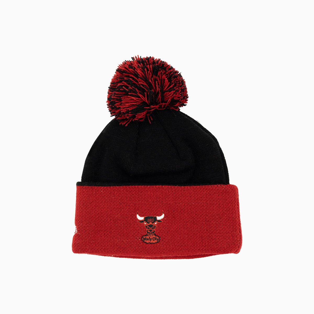 Chicago Bulls NBA Kids Pom Beanie Knit Winter Hat - Warm Cuffed Skull Cap for Boys & Girls - Perfect for Basketball Games, Outdoor Sports & Cold Weather