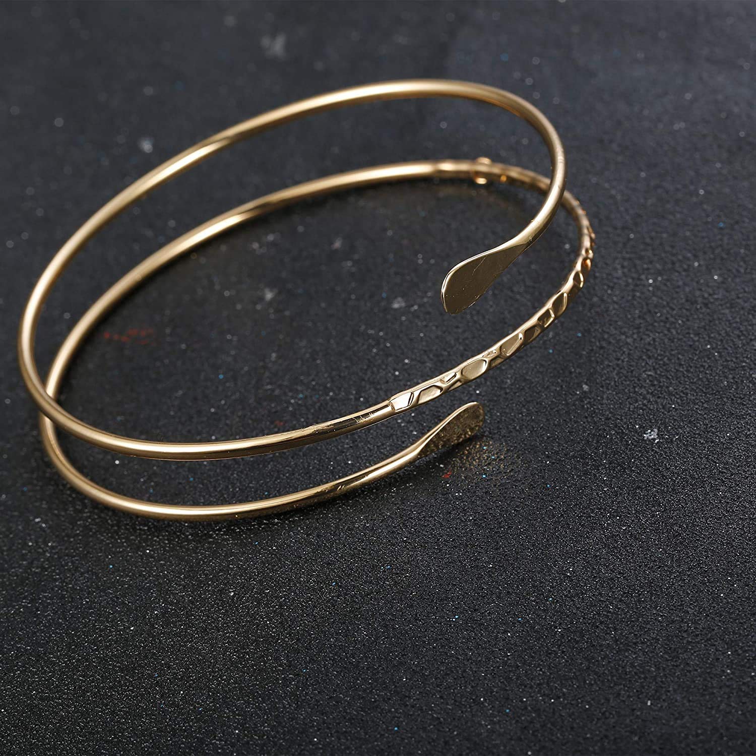 YADOCA 3-Piece Adjustable Upper Arm Bracelet Set - Elegant Filigree Swirl Leaf Armband Cuff for Women & Girls | Boho Chic Jewelry for Parties, Weddings & Festival Fashion Accessories
