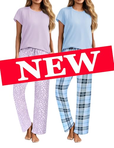Purple Flower/Light Blue Plaid