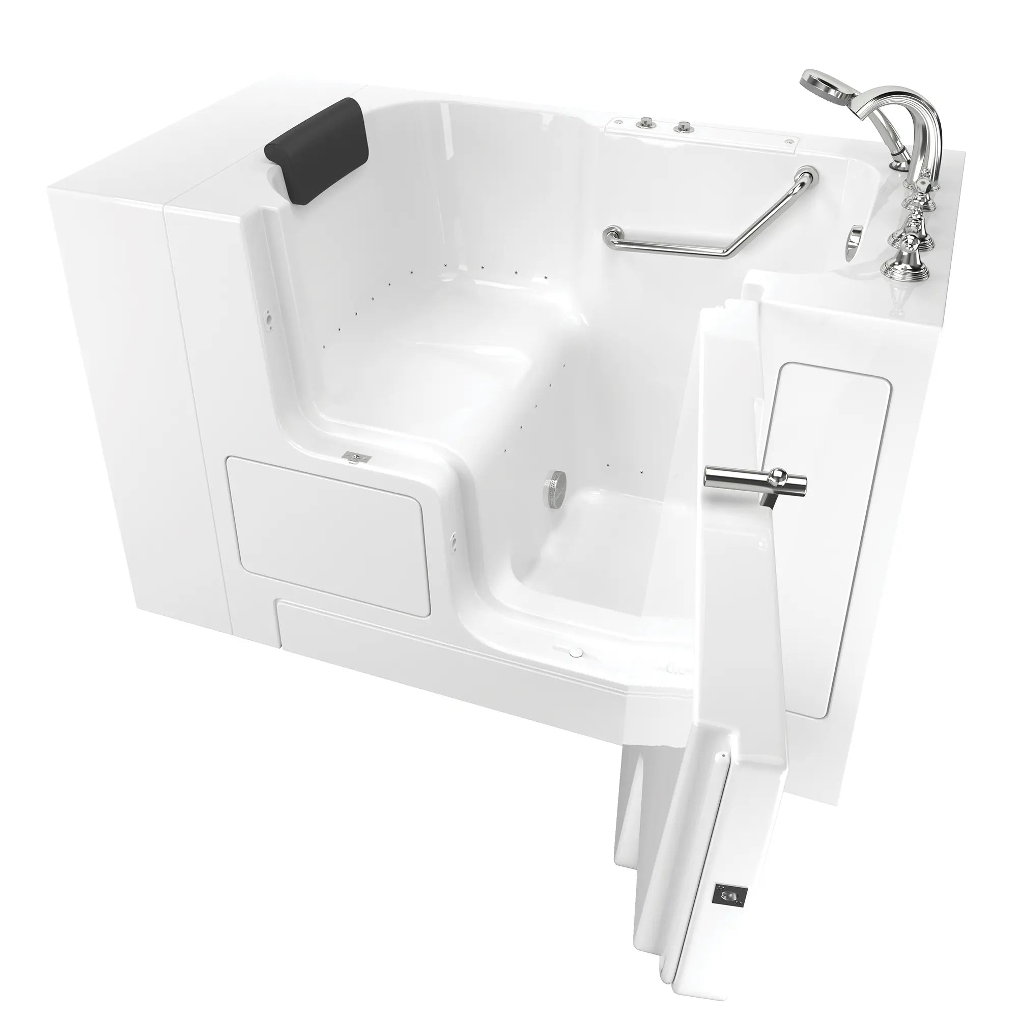 Premium 32 x 52 Inch Walk-in Bathtub with Air Spa System - Right Hand Drain & Faucet - Gelcoat Finish - Ideal for Elderly & Mobility Needs - Relaxing Hydrotherapy at Home
