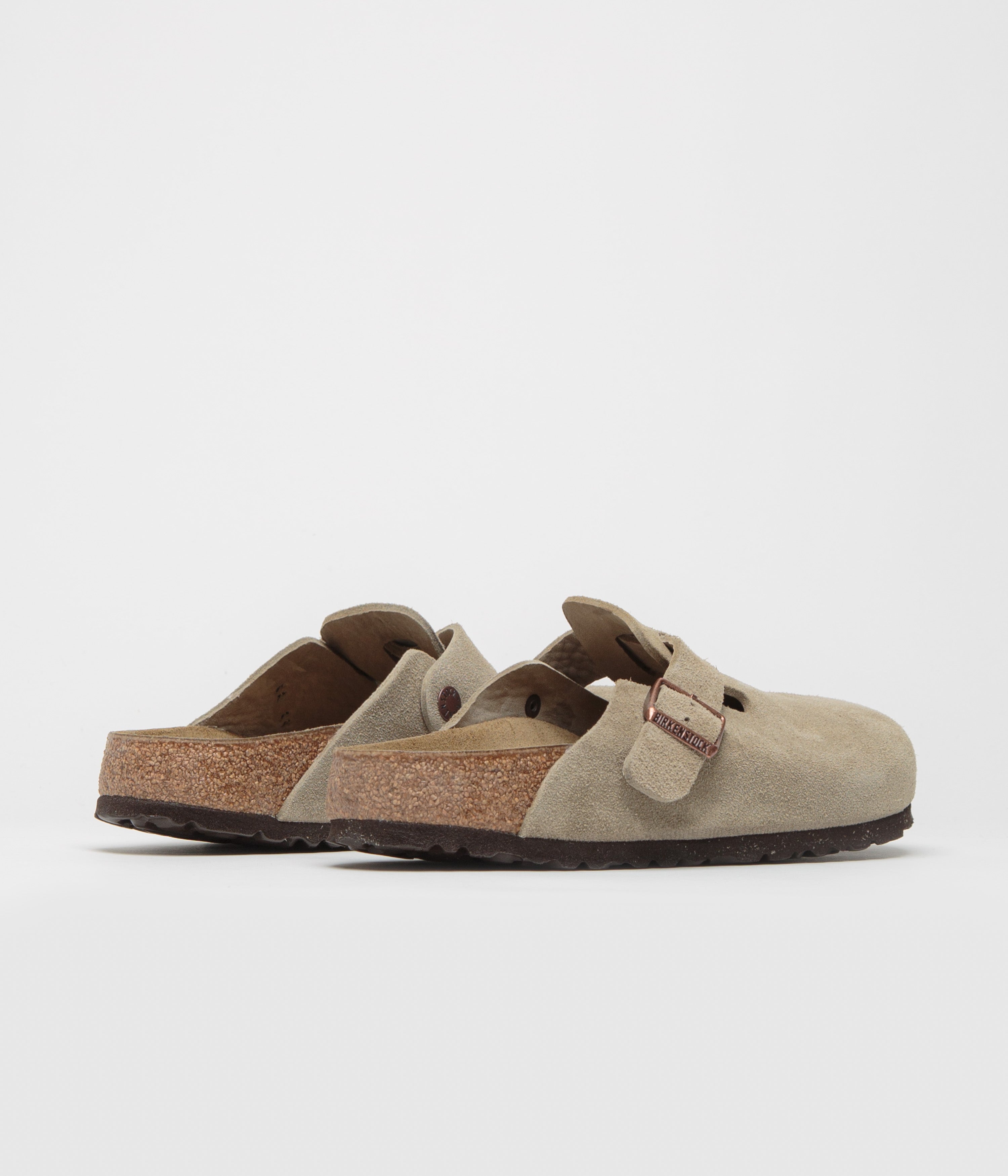 Birkenstock Boston Narrow Sandals for Women - Comfortable Taupe Suede Clogs | Perfect for Casual Wear, Home & Office