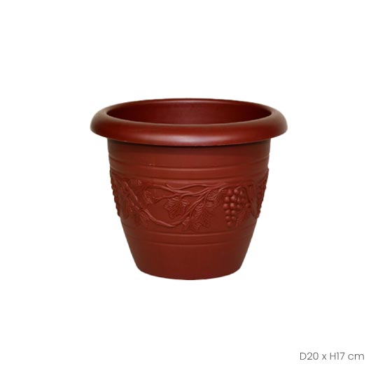 GARDEN POT RD/GRAPE (GP 3501) - Durable Flower Planters for Indoor & Outdoor Decor - Perfect for Home Garden, Patio, and Balcony Planting