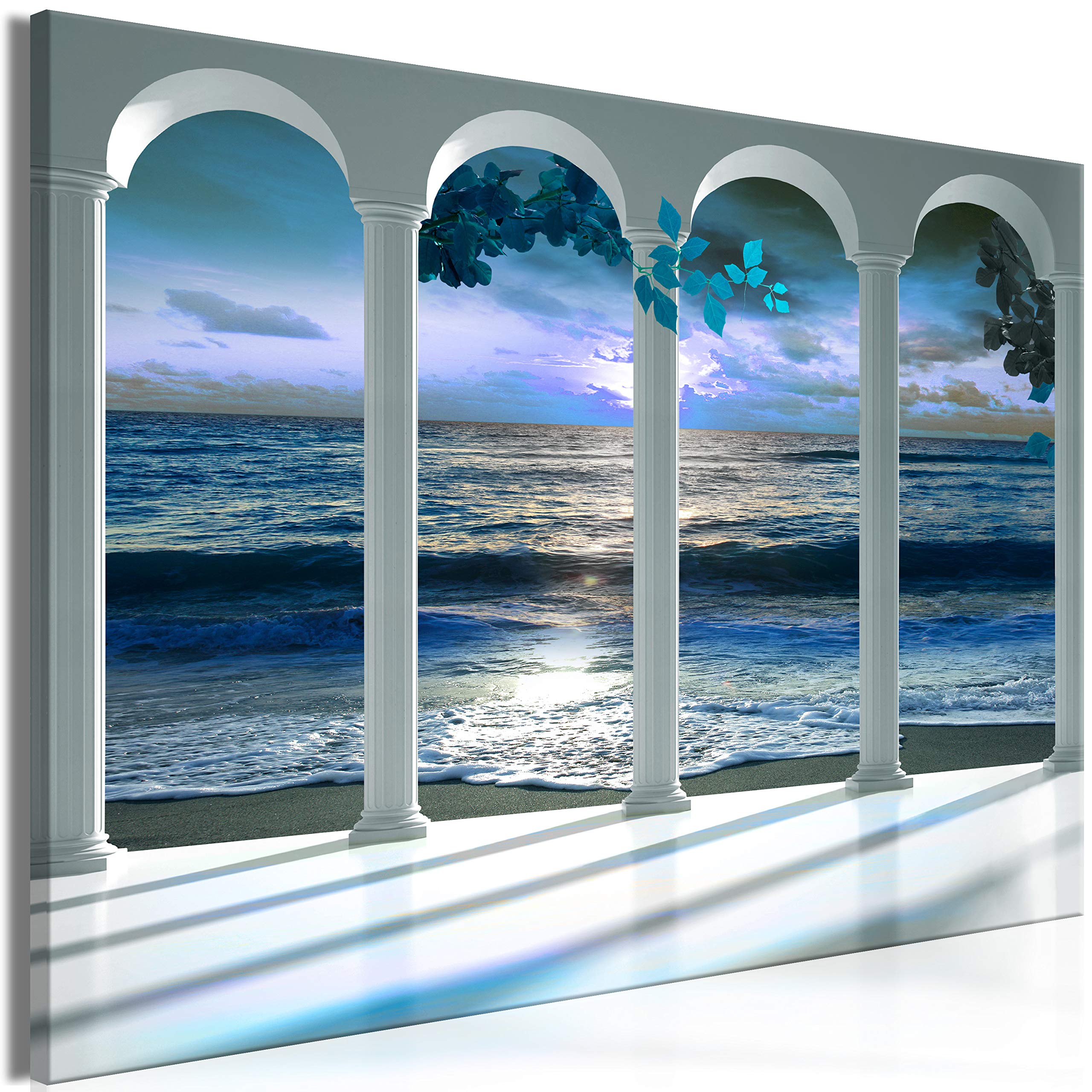 Artgeist Acoustic Canvas Wall Art Print - 35x24 Inch Window View Nature Scene with Soundproofing Foam (1-Piece) | Perfect for Home Theater, Music Studio & Office Sound Absorption | Beach & Ocean Landscape Artwork c-C-0396-b-a