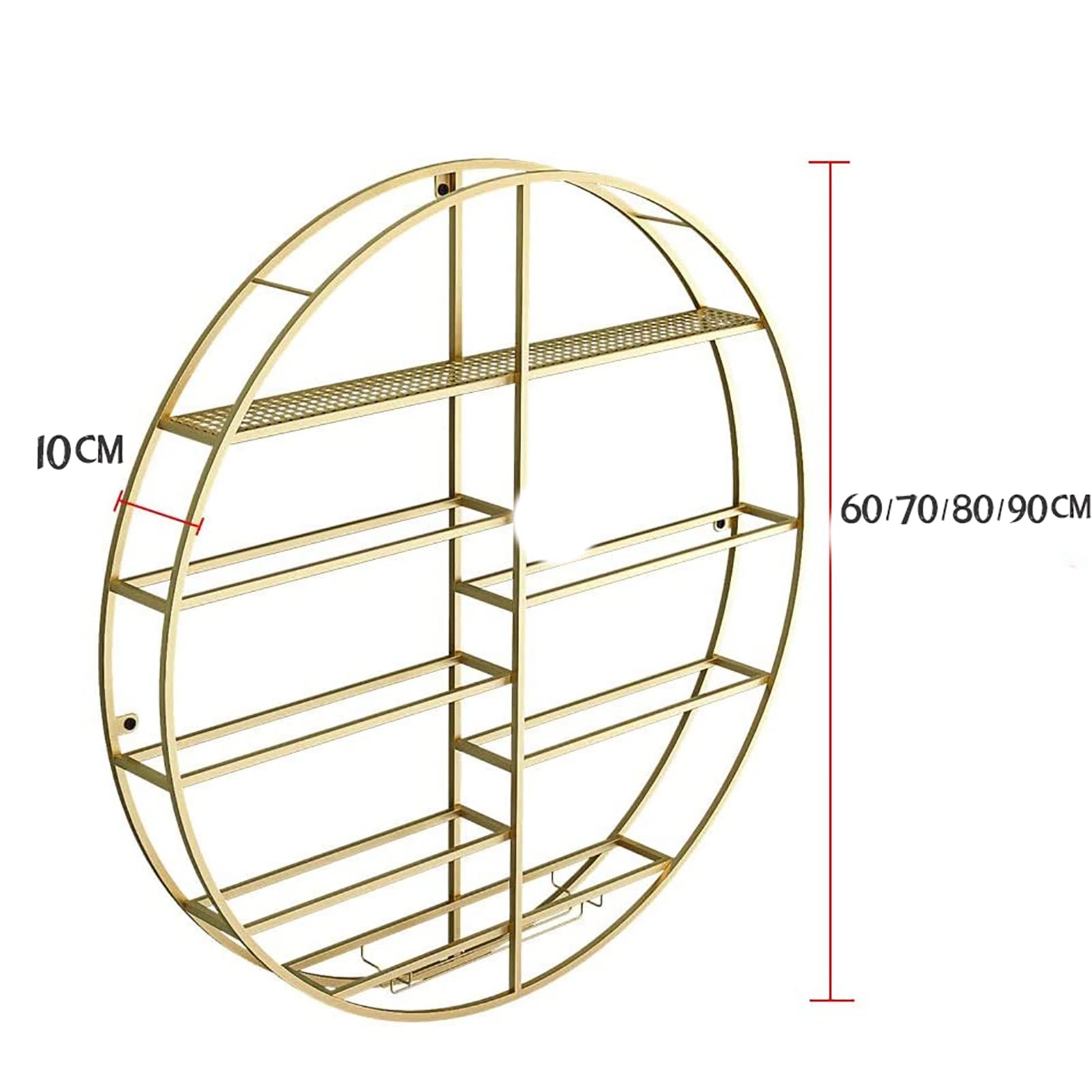 Wall Mounted Wine Rack - Round Metal Hanging Wine Glass Holder for Bar, Kitchen & Wine Cellar | Space-Saving Storage Solution for Wine Enthusiasts