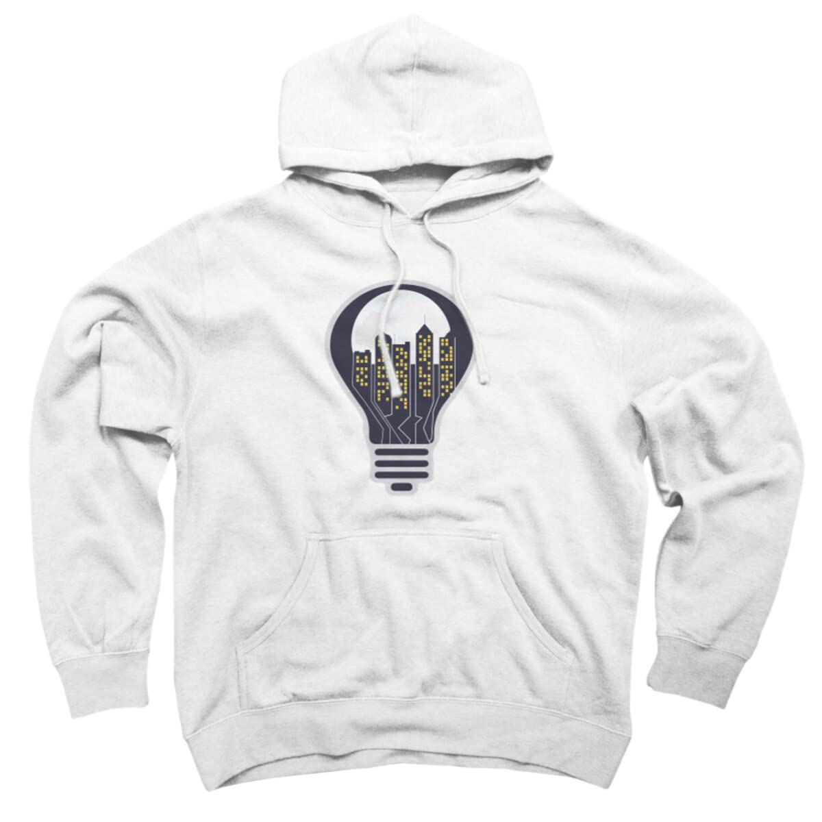 Design By Humans Unisex 'The Light of The Night' Pullover Hoodie by Galeria - Soft Cotton Streetwear for Men & Women - Perfect for Casual Outfits, Lounge Wear & Cool Weather