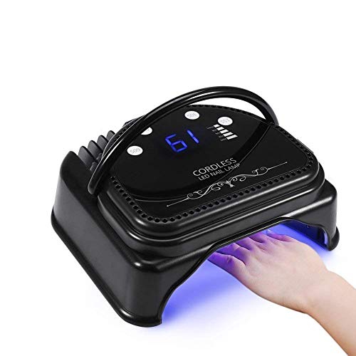 Professional Cordless Rechargeable UV LED Nail Lamp Dryer with Smart Sensor - Fast Curing for Gel Nails, Manicure & Pedicure | Portable for Home & Salon Use (US Plug)