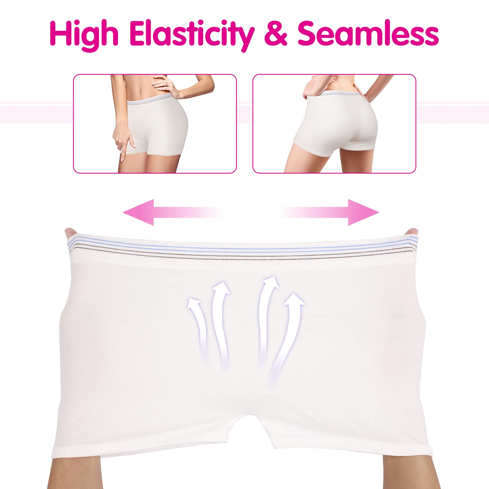 4 Pack Washable Mesh Postpartum Underwear for Women - Breathable & Disposable Post-Surgery Panties for Hospital Recovery, Incontinence, C-Section - S/M (12-38 in) - Ideal for Maternity, Postpartum Care & Comfortable Wear After Delivery