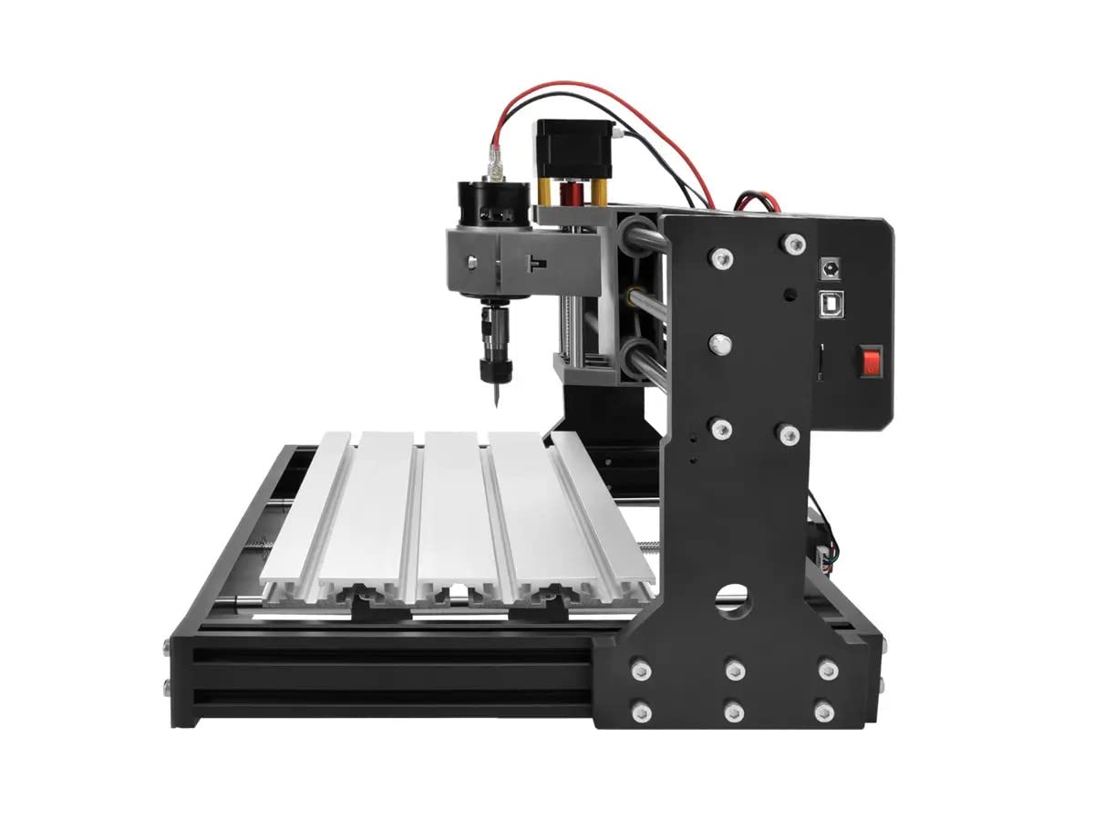 Monoprice 3-Axis Benchtop CNC Router Kit - 300x180x40mm Working Area for Soft Metal, Wood, Plastic, Acrylic, PVC & PCB Engraving/Milling - GRBL & Candle Software Compatible - Perfect for DIY Projects, Hobbyists & Small Workshop Fabrication