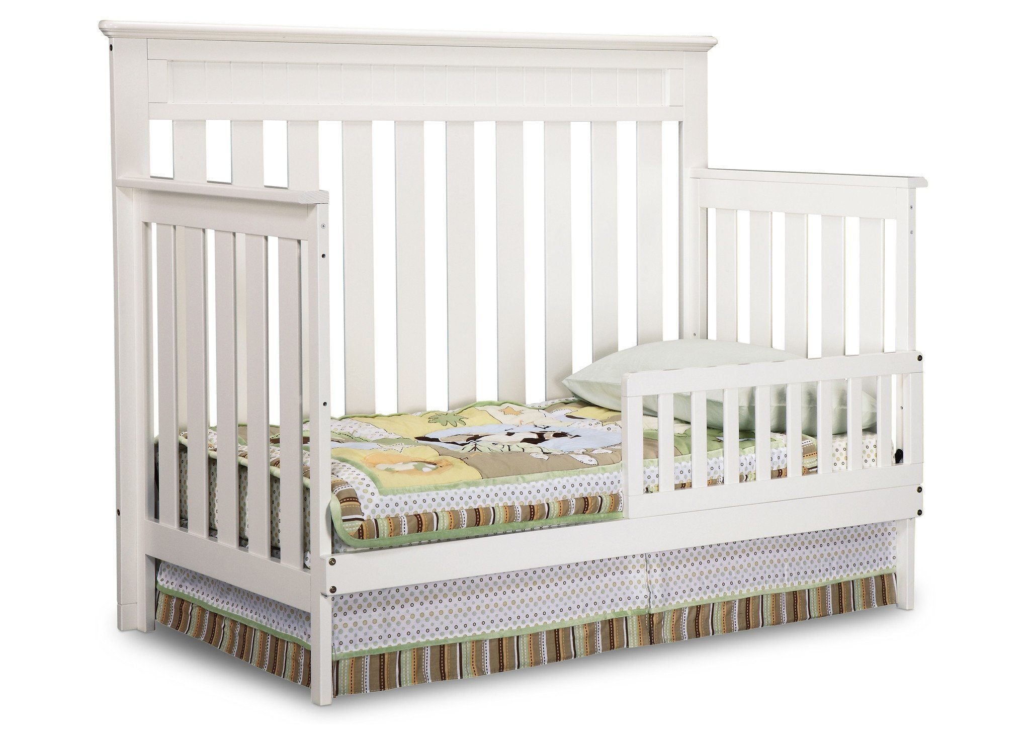 Chalet 4-in-1 Convertible Baby Crib - Toddler Bed & Daybed - Nursery Furniture for Boys & Girls - Perfect for Small Spaces & Modern Nurseries