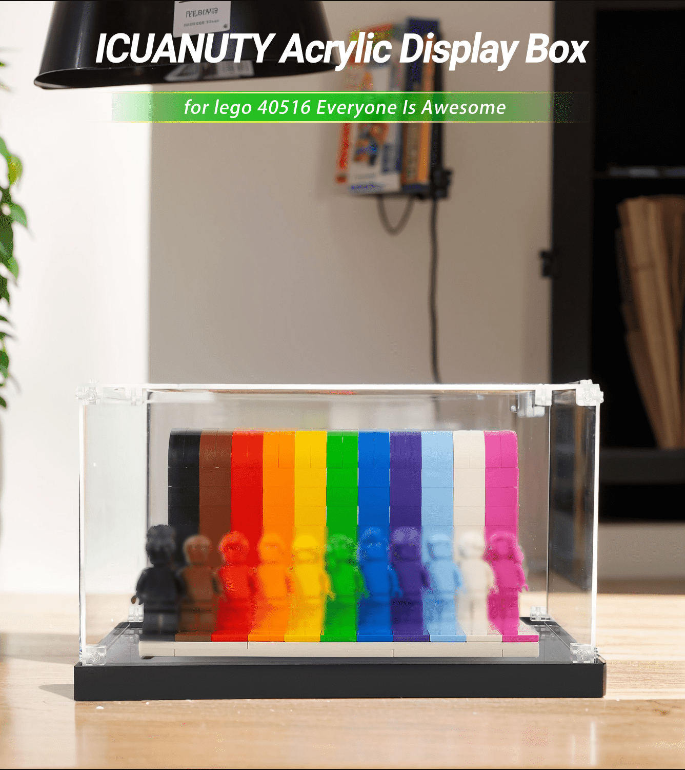 LEGO Everyone Is Awesome 40516 Display Case - Premium Acrylic Showcase for LEGO Set Protection & Collection Display - Perfect for Home Decor, Office Display, and Gift Presentation