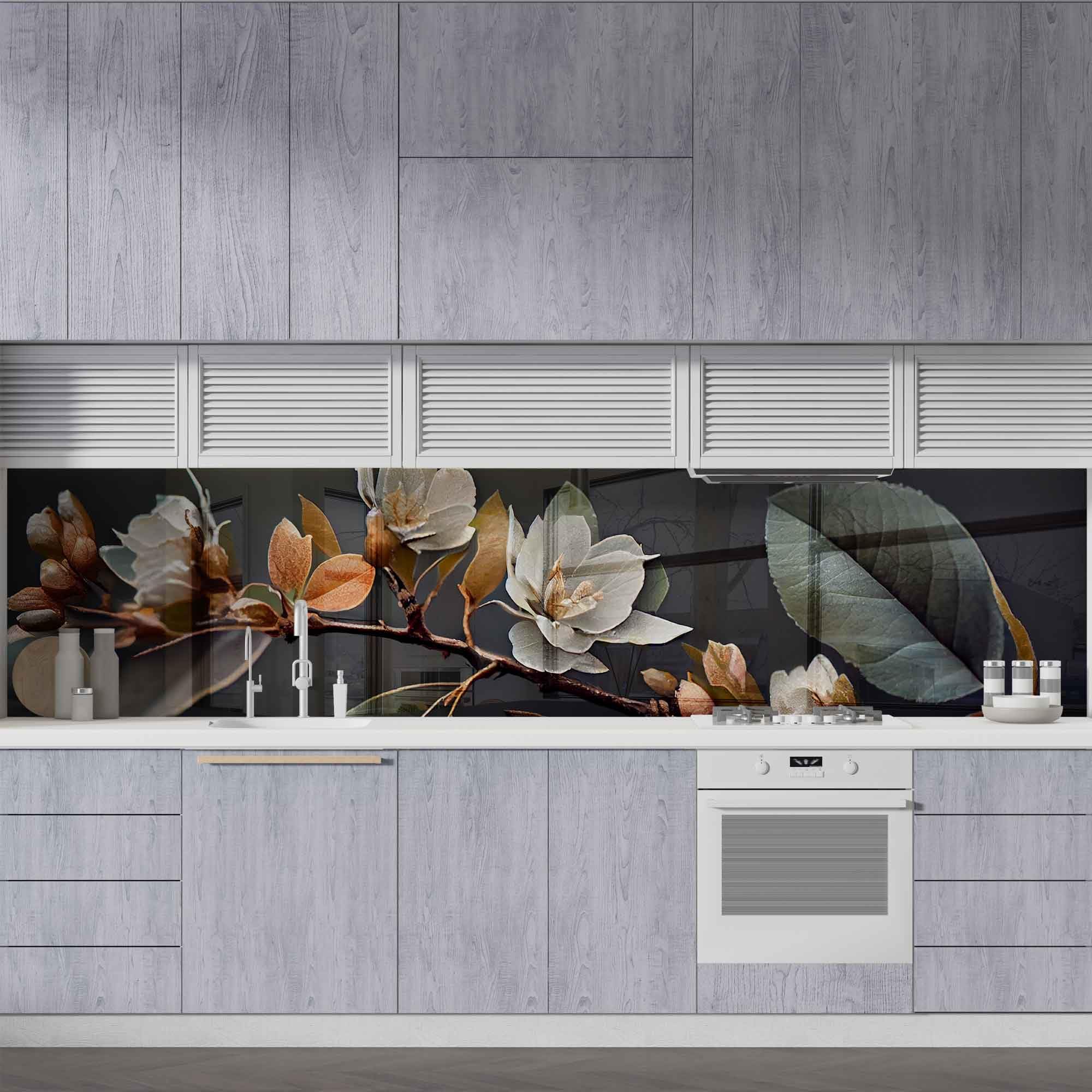 Premium Tempered Glass Kitchen Backsplash - 30x20